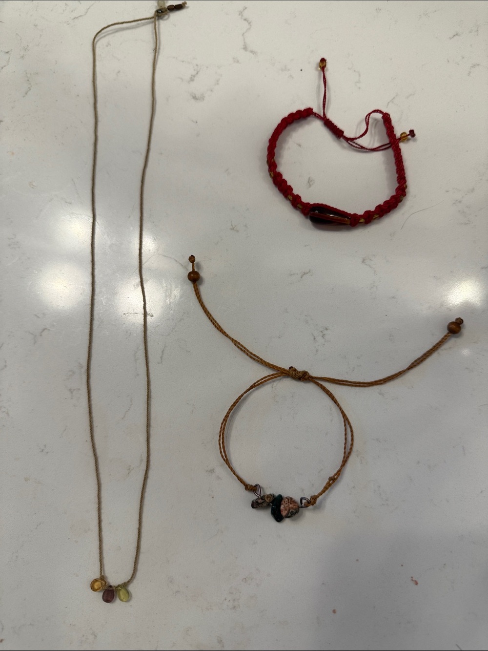 Handmade Multicolor Bead Necklace and Bracelets Set